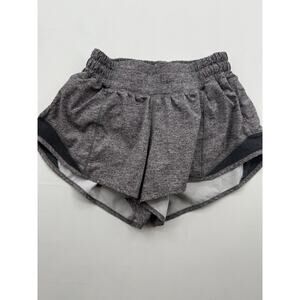 Lululemon Hotty Hot Short II 2.5" Womens 2 Gray Running Athletic
